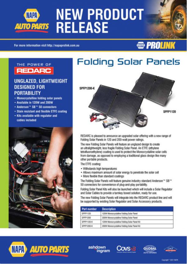 Folding Solar Panel NAPA Auto Parts