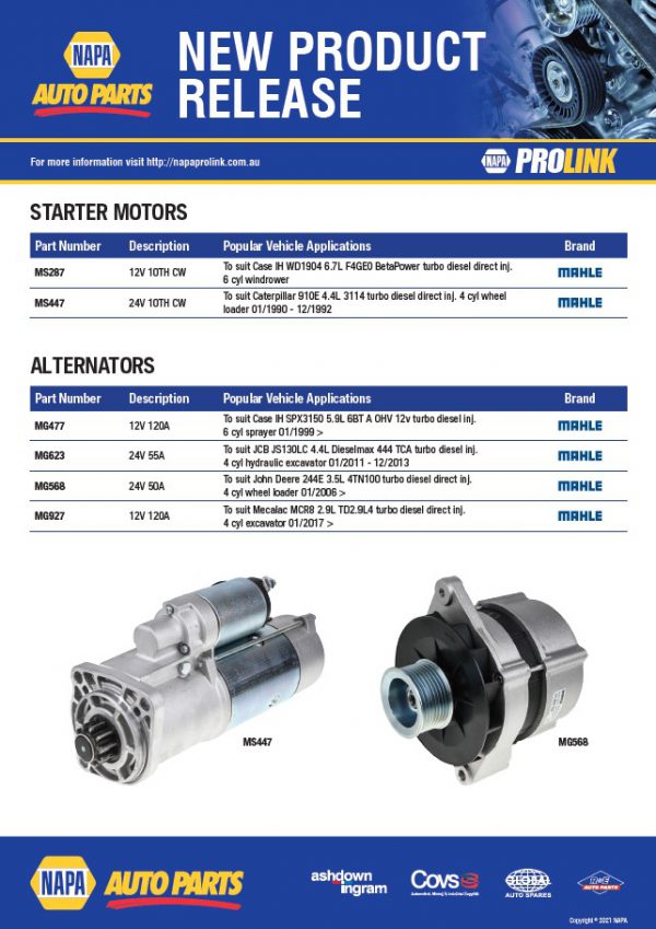 Mahle Starter Motors & Alternators NAPA Auto Parts