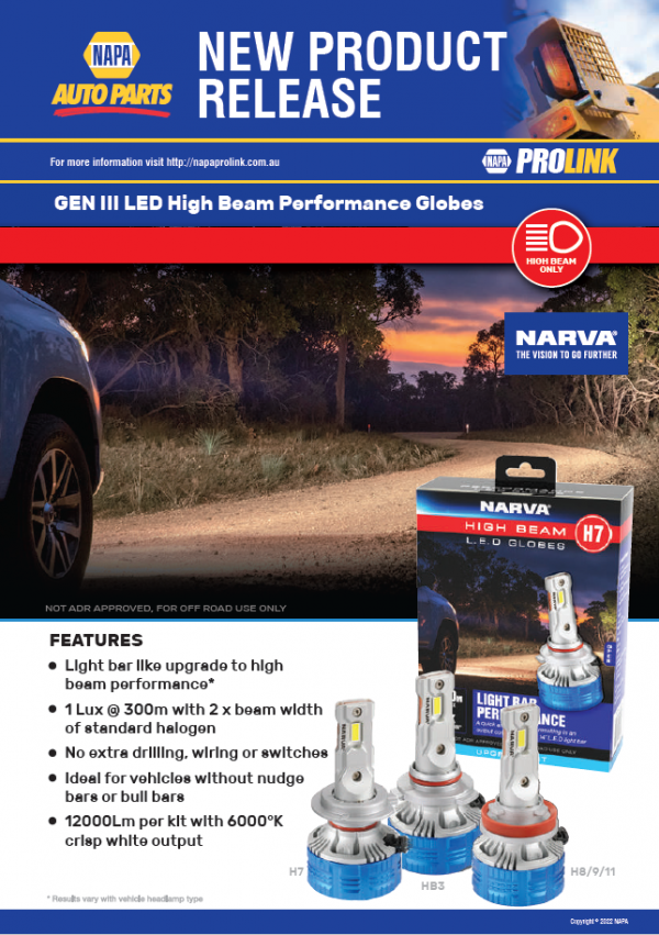 NARVA GEN III LED High Beam Performance Globes NAPA Auto Parts