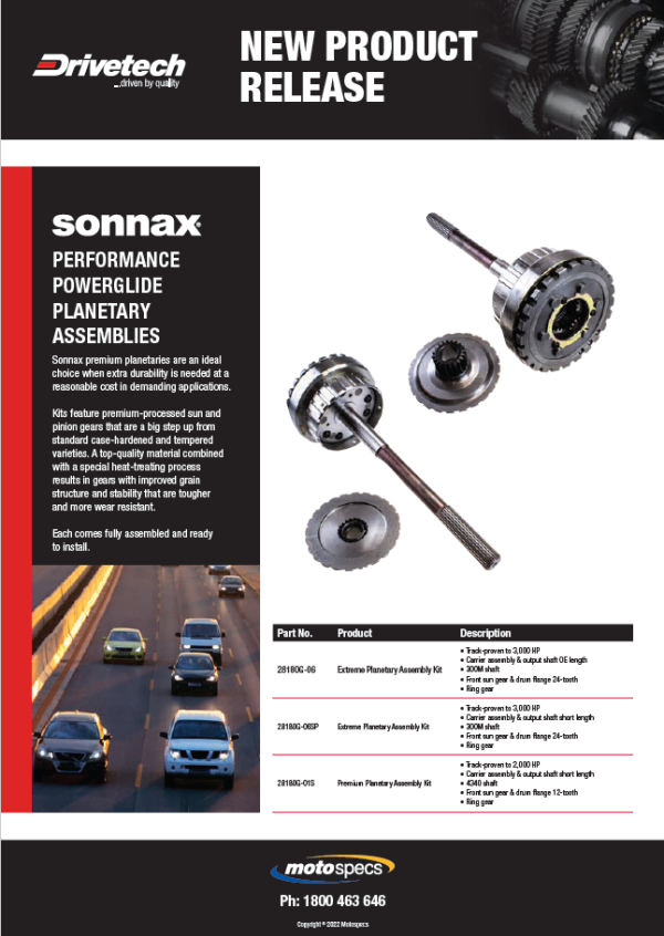 Sonnax Performance Powerglide Assemblies NAPA Auto Parts