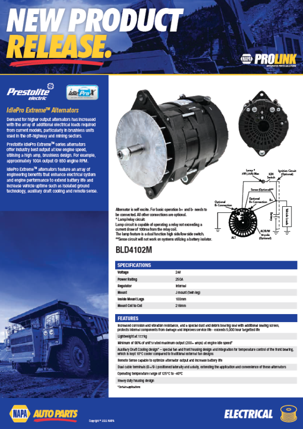 Prestolite IdlePro Extreme Alternators NAPA