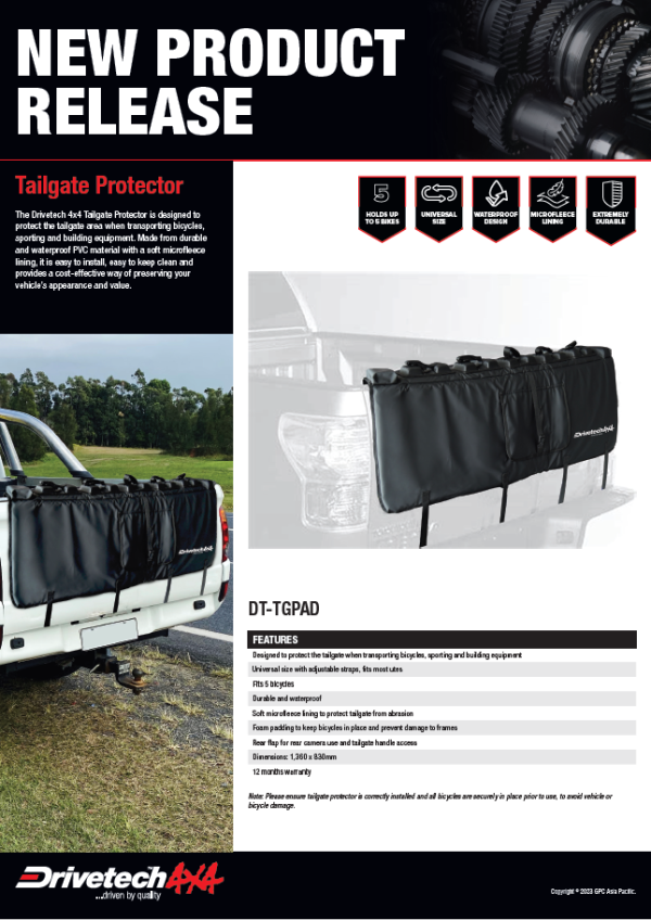 Drivetech 4×4 Tailgate Protector NAPA Auto Parts