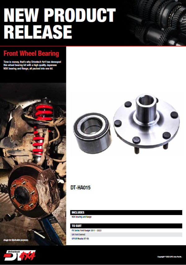 Drivetech 4x4 Front Wheel Bearing NAPA Auto Parts