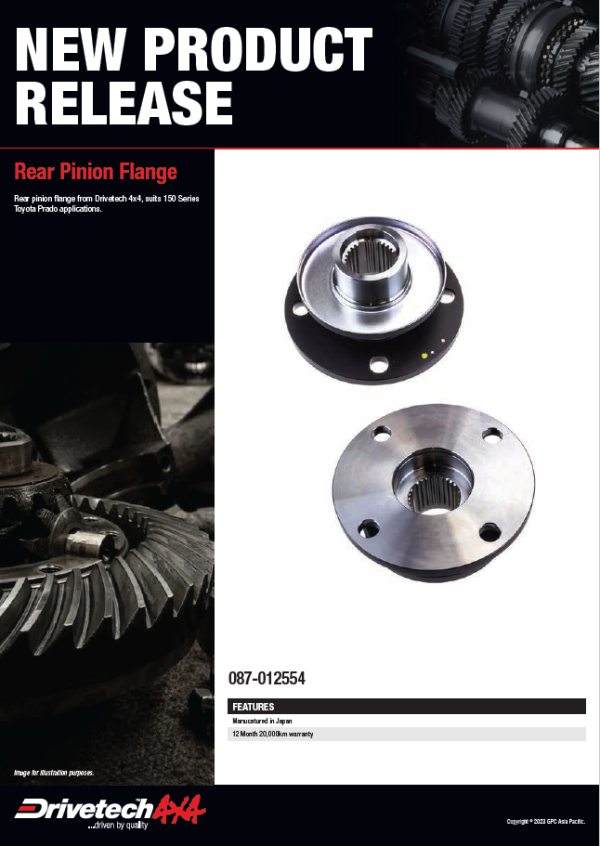 Drivetech 4×4 Rear Pinion Flange NAPA Auto Parts