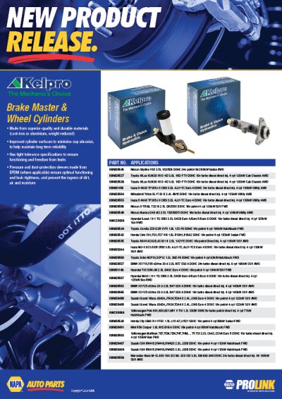 Package includes the master cylinder, all (6) wheel cylinders, all (3) rubber brake hoses and a